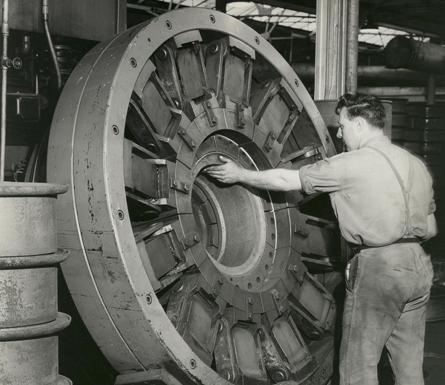 The first earthmover wheels were produced under licence for Goodyear. The company was predominantly a multi-piece truck wheel and presswork manufacture.